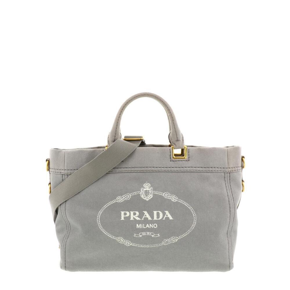 PRADA Denim Tote Bag Gray